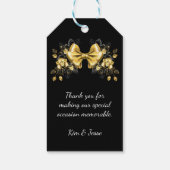 Gold bow with orchids cadeaulabel (Achterkant)