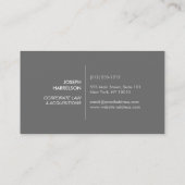 GOLD BOX LOGO met UW INITIAAL/MONOGRAM op grijs Visitekaartje (Achterkant)