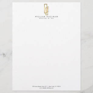 Gold Boxes Professioneel Elegant Letterhead Briefhoofd