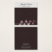 Gold Branch Black Earring Studs Display Holder Vierkante Visitekaartjes (Voorkant /achterkant)