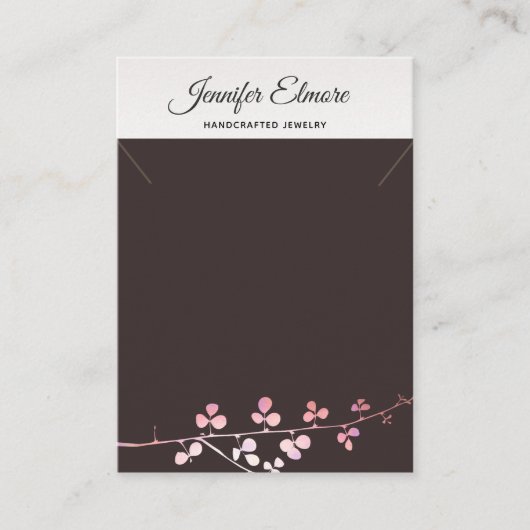 Gold Branch Ketting Bracelet Display Holder Informatiekaartje (Voorkant)