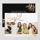 Gold Branches-ziekteverzekeringskaart Feestdagenkaart (Voorkant / Achterkant)