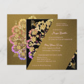 Gold Bridal Shower-uitnodiging Kaart (Voorkant / Achterkant)