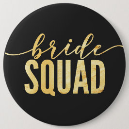Gold Bride Squad Bachelorette Ronde Button 6,0 Cm