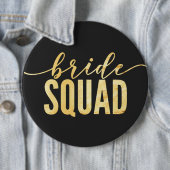 Gold Bride Squad Bachelorette Ronde Button 6,0 Cm (In situ)
