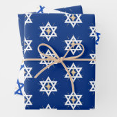 Gold Bright Shining Star van David Hannukah Inpakpapier Vel (In situ)