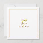 Gold Brocade Muslim bruiloft Kaart (Achterkant)