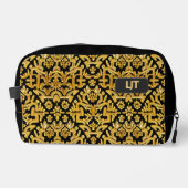Gold Brocade op Zwart -  Kostuum Stijl tas (Voorkant)