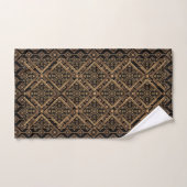 Gold Bronze Copper Motif Pattern Bad Handdoek (Handdoek)