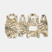Gold Bronze Glitter Tropical Palm Leaves Weddensch Bedankdoosjes (Uitgevouwen)