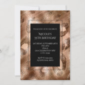 Gold Bronze Leopard Party Willy Chic Invitation Kaart (Voorkant)