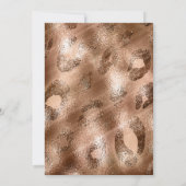 Gold Bronze Leopard Party Willy Chic Invitation Kaart (Achterkant)