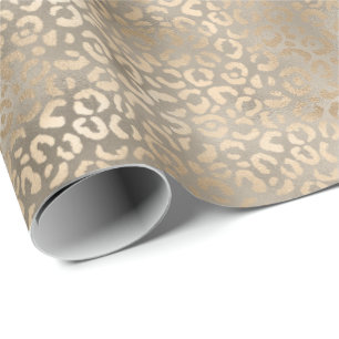 Gold Bronze Leopard Print Cadeaupapier