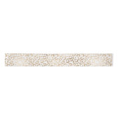 Gold Bronze White Glam Leopard Print  Lint (Voorkant)
