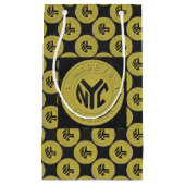 Gold Brooklyn Subway Token Pattern Klein Cadeauzakje (Voorkant)