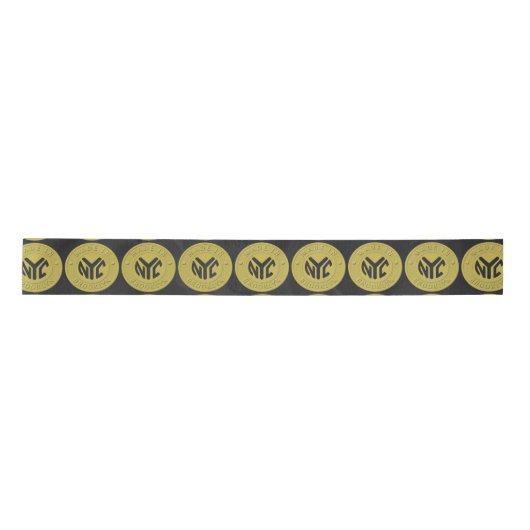 Gold Brooklyn Subway Token Pattern Lint (Voorkant)