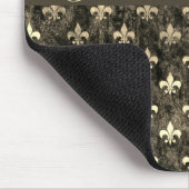 Gold Brown Fleur De Lis  Mousepad Muismat (Hoek)