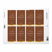 Gold & Brown Lash Tech Seal Label | Luxury Beauty (Full Sheet)