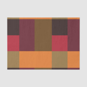 Gold Brown Oranje Cardinaal Red Color Block Tissuepapier