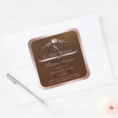 Gold Brown Product Label Rosegold Frame Monogram (Envelop)