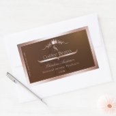 Gold Brown Product Label Rosegold Frame Monogram (Envelop)