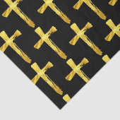 Gold Brush Cross - Christelijk Religieuze Crucifix Tissuepapier (Detail)