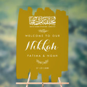 Gold Brushed Paint Nikkah Acrylic Sign Acryl Bord (Neutraal)