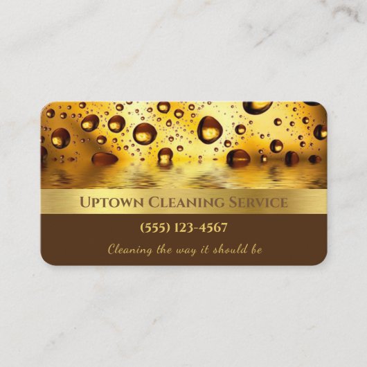 Gold Bubble Professional Cleaning Services Visitekaartje (Voorkant)