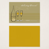 Gold Bubbly Champagne Chefs de Fêtes stylish (Devant & derrière)