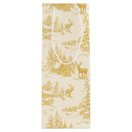 gold buck toile wijn cadeautas