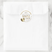 Gold Bucket Organic Local Maple Syrup Label (Tas)