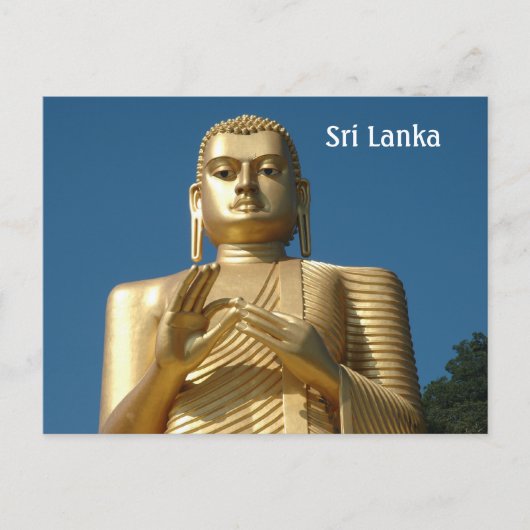 Gold Buddha Afbeelding Briefkaart (Voorkant)