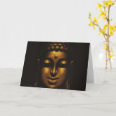 Gold Buddha Head Foto Note Birthday Kaart (Gele Bloem)