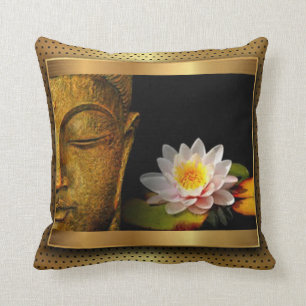 Gold Buddha met Lotus Flower Kussen