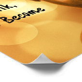 Gold Buddha with saying: What You Think, You Becom Poster (Hoek)
