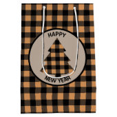 Gold Buffalo-kerstboom Medium Cadeauzakje (Achterkant)