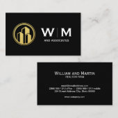Gold Buildings Logo | Monogram Visitekaartje (Voorkant / Achterkant)
