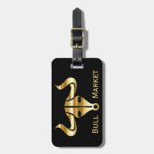 Gold Bull Bull Market Bagagelabel (Voorkant verticaal)