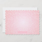 Gold Bunny Pink Floral Birthday Uitnodiging (Achterkant)