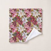 Gold Burgundy Bronze rose Rouge blanc Poinsettia (Gant de toilette)