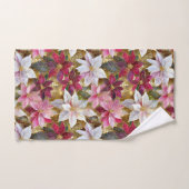 Gold Burgundy Bronze rose Rouge blanc Poinsettia (Serviette à main)