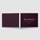 Gold Burgundy Calligraphy Mariage Livre d'or (Complet)