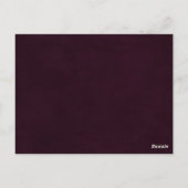 Gold Burgundy Calligraphy Wedding Advice Kaart (Achterkant)