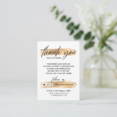 Gold Business DANK U MET DE HAND GELETTERD EN LOGO Informatiekaartje (Staand voorkant)