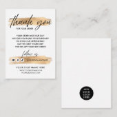 Gold Business DANK U MET DE HAND GELETTERD EN LOGO Informatiekaartje (Voorkant / Achterkant)