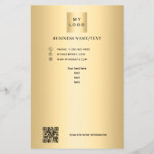 Gold business logo foto qr code flyer (Voorkant)