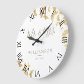 Gold Butterflies Boho Chic Wedding Jubileum Grote Klok (Hoek)
