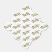 Gold Butterflies Floral Pattern Bedankdoosjes (Uitgevouwen)