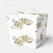 Gold Butterflies Floral Pattern Bedankdoosjes (Achterkant)