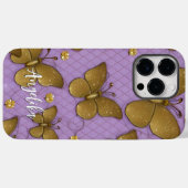 Gold Butterflies - Gepersonaliseerde naam Case-Mate iPhone Case (Achterkant (horizontaal))